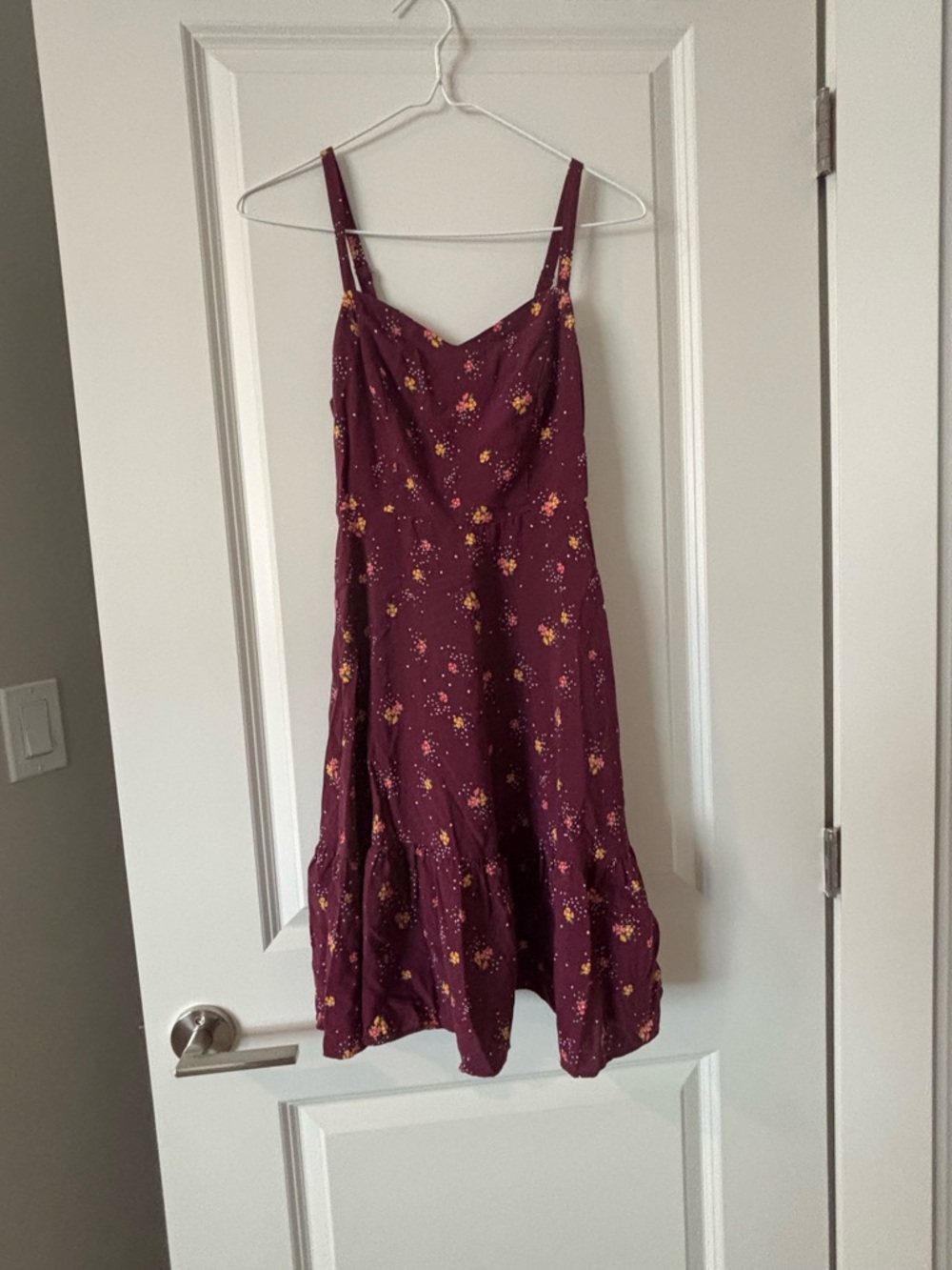Old Navy Plum Floral Midi Dress